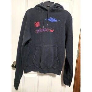 Adidas Original Japan Trefoil Pullover Hooded Sweatshirt Mens Sz Small Black